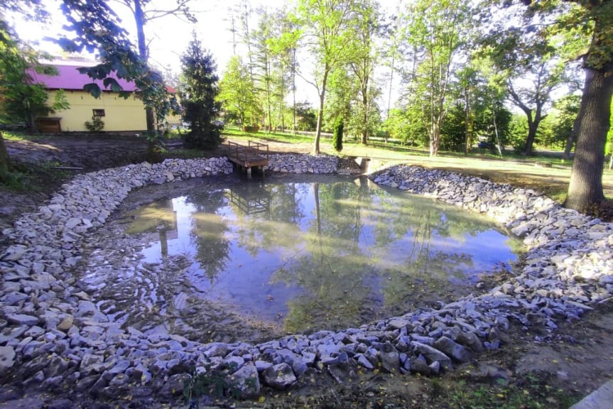 Renowacja zbiornika małej retencji w Tarnowcu