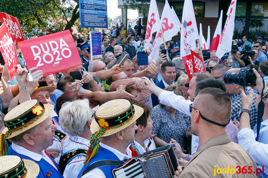 Tłumy w Jaśle na spotkaniu z prezydentem Andrzejem Dudą