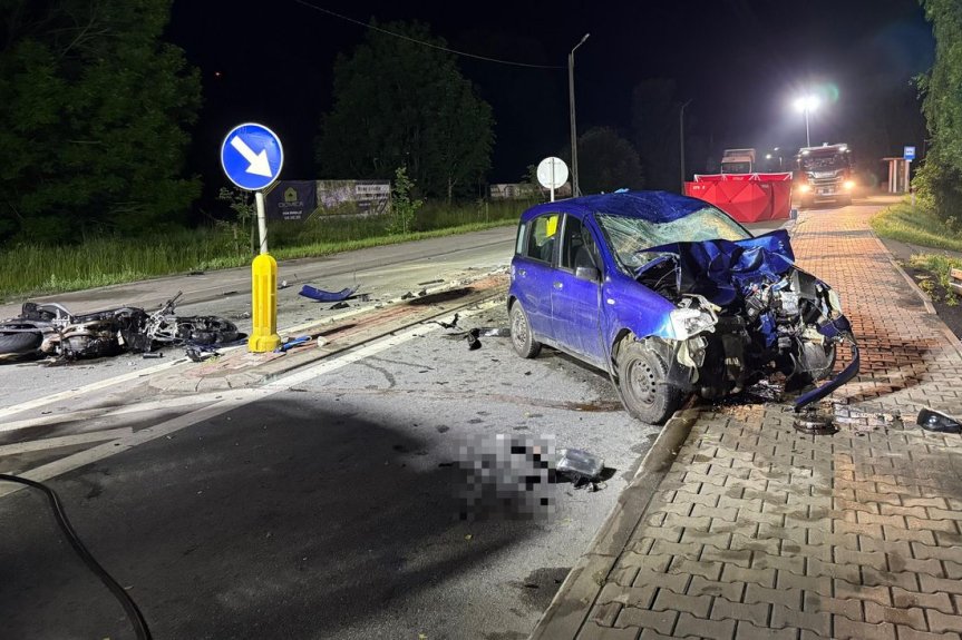 Tragiczny wypadek z udziałem motocyklisty Tragiczny wypadek z udziałem motocyklisty