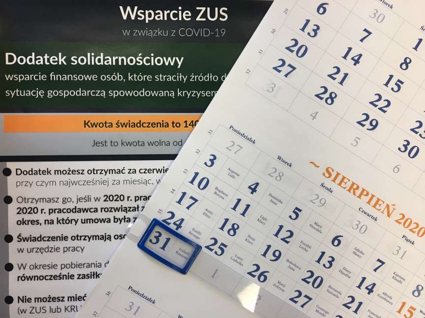 Wnioski do ZUS o dodatek solidarnościowy (Covid-19). Tylko do końca sierpnia