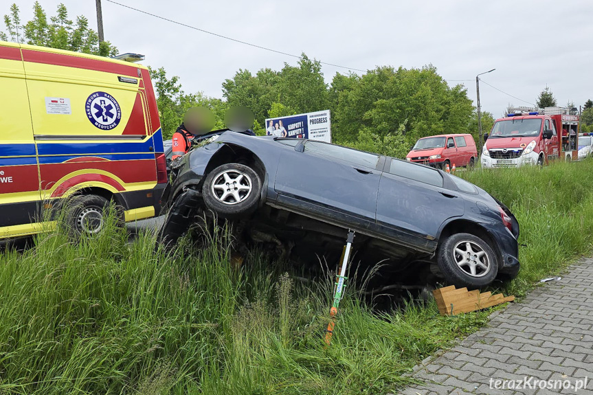 Wypadek na Rzeszowskiej w Krośnie Wypadek na Rzeszowskiej w Krośnie