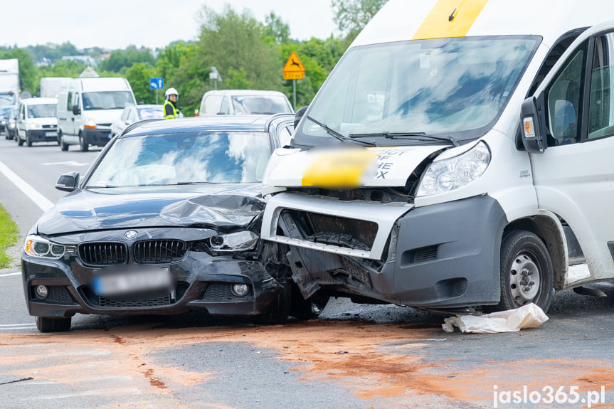 Wypadek w Jaśle na DK28