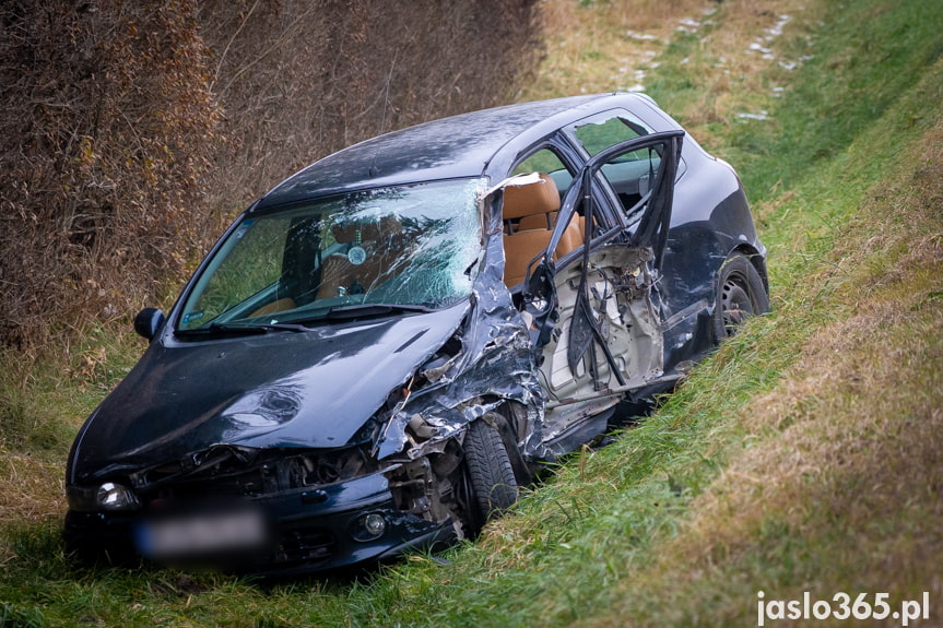 Wypadek w Szebniach na DK28