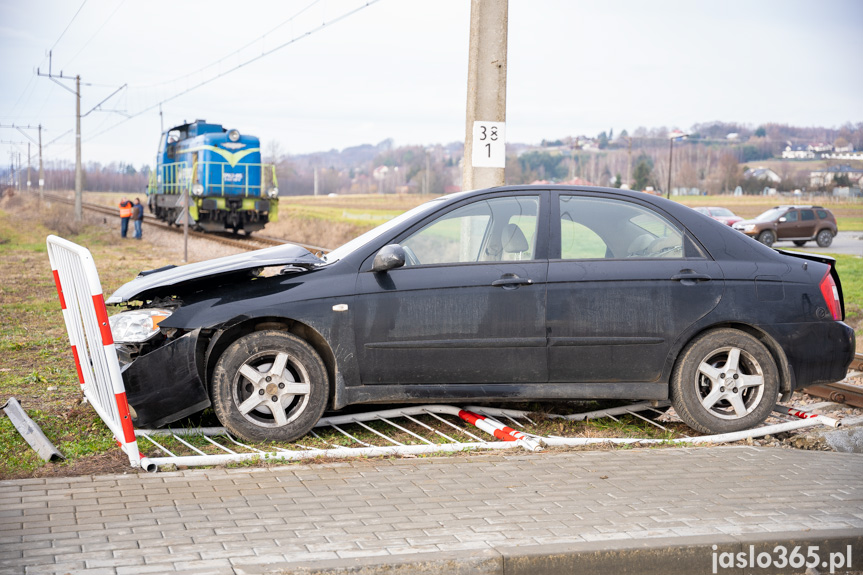Zderzenie samochodu osobowego z lokomotywą w Przysiekach