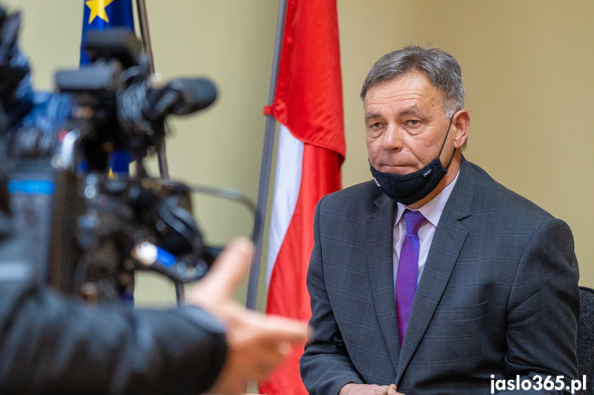 Briefing prasowy w Starostwie Powiatowym w Jaśle