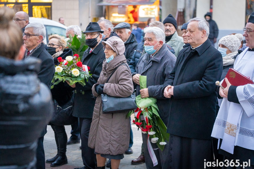 Odsłonięcie obelisku w Jaśle