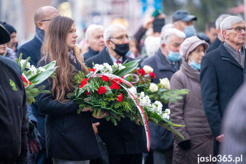 Odsłonięcie obelisku w Jaśle