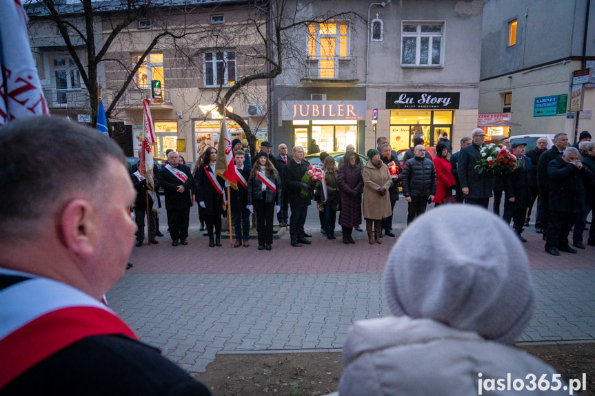 Odsłonięcie obelisku w Jaśle