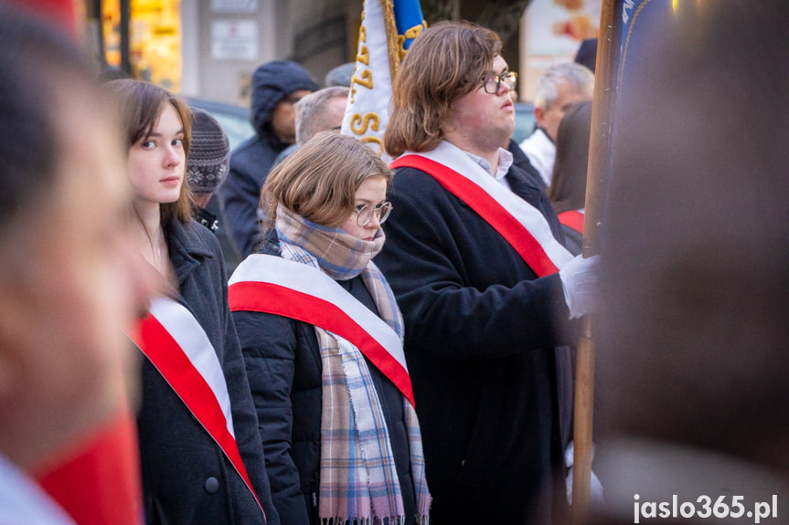 Odsłonięcie obelisku w Jaśle