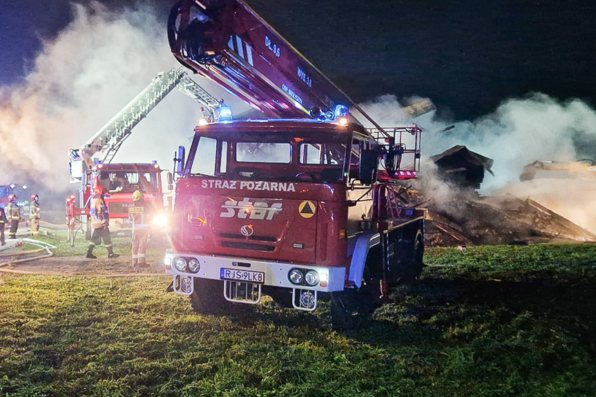 Pożar budynku w Siedliskach Sławęcińskich