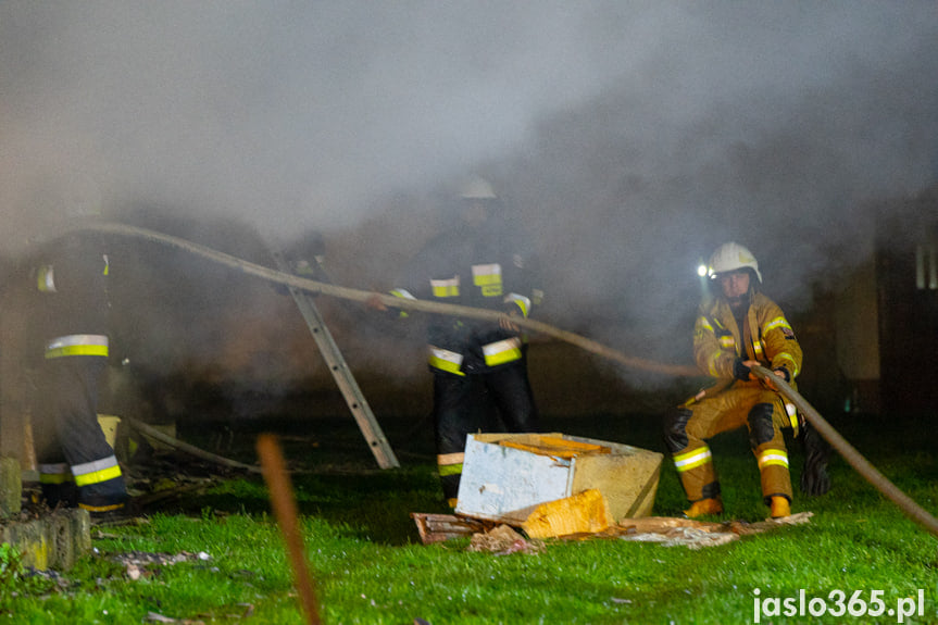Pożar drewnianego domu w Krempnej
