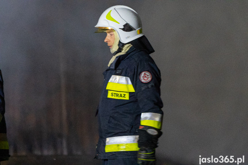Pożar drewnianego domu w Krempnej