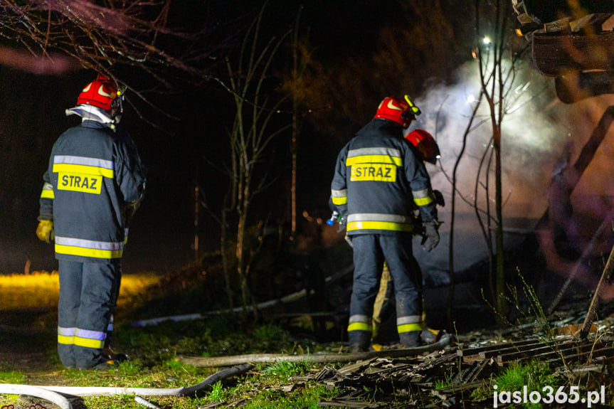 Pożar drewnianego domu w Krempnej