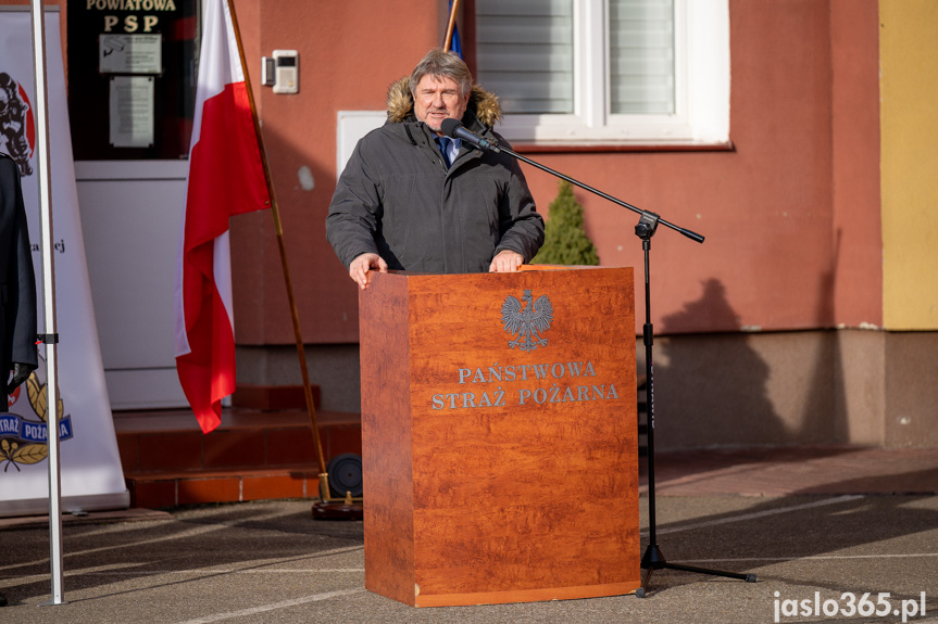 Przekazanie sprzętu w KP PSP w Jaśle