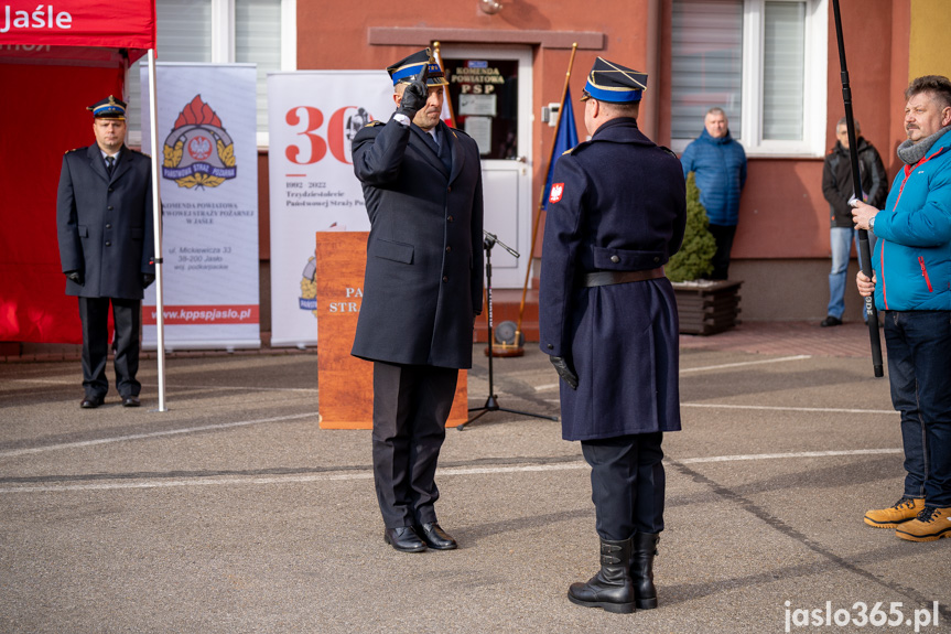 Przekazanie sprzętu w KP PSP w Jaśle