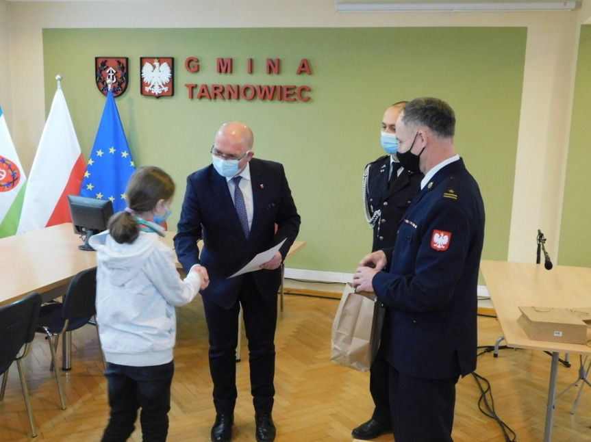 Rozdanie nagród w Ogólnopolskim Strażackim Konkursie Plastycznym