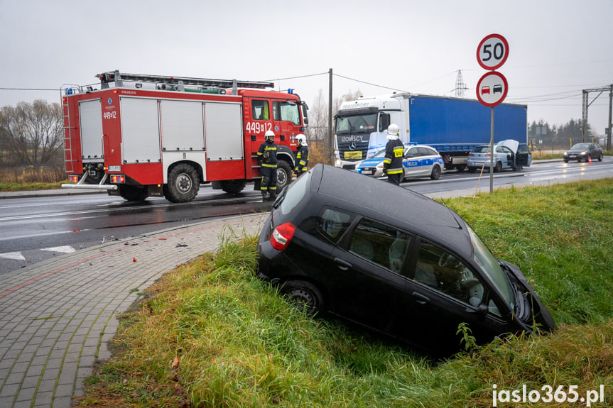 Wypadek na DK28 w Jaśle