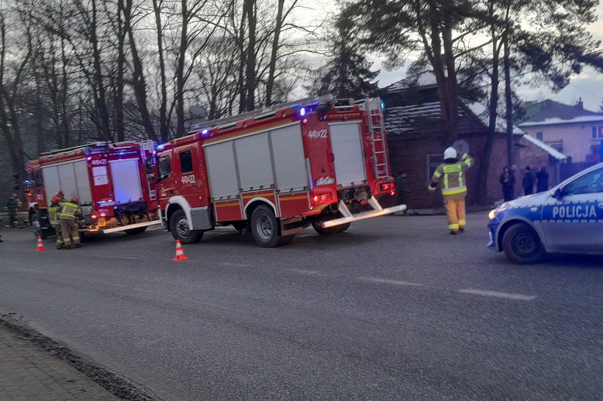 Wypadek osobówki w Żółkowie
