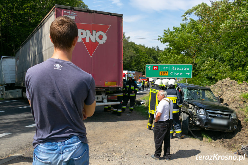 Wypadek w Tylawie na DK19