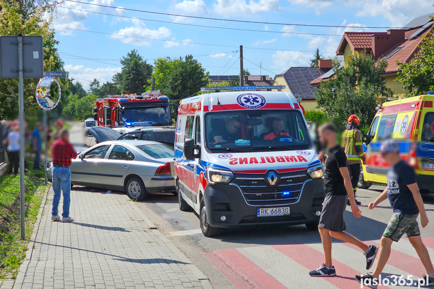 Zderzenie dwóch samochodów w Jaśle