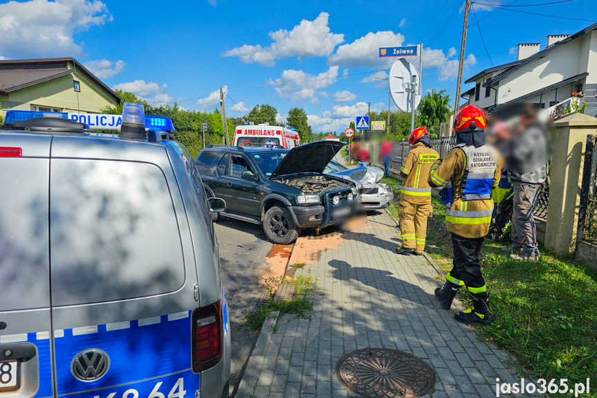 Zderzenie dwóch samochodów w Jaśle