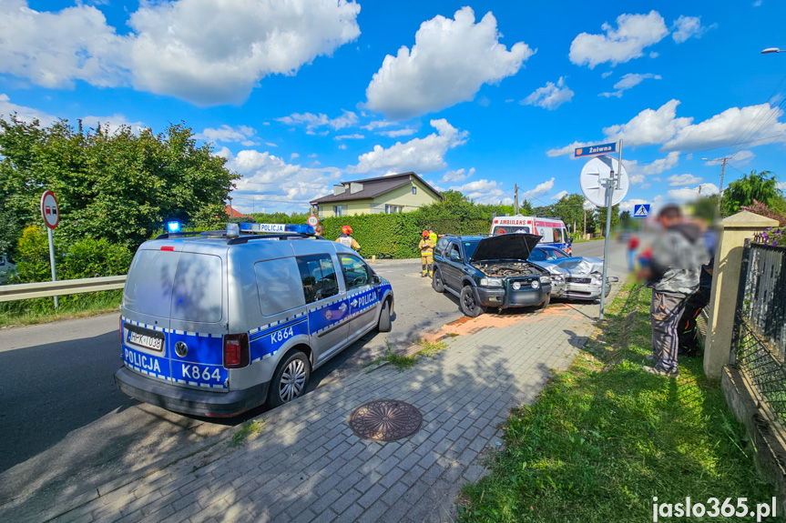 Zderzenie dwóch samochodów w Jaśle
