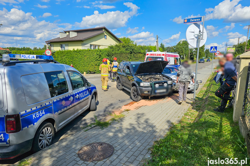 Zderzenie dwóch samochodów w Jaśle