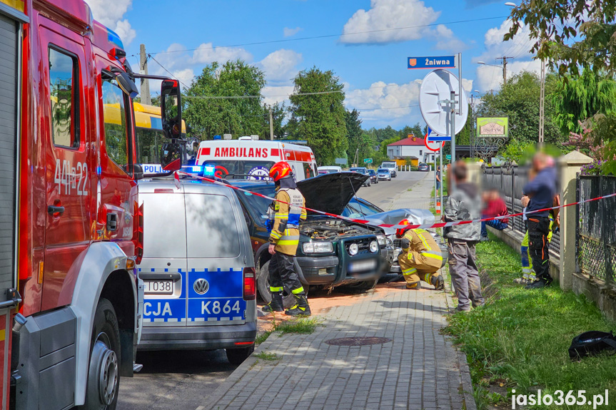 Zderzenie dwóch samochodów w Jaśle