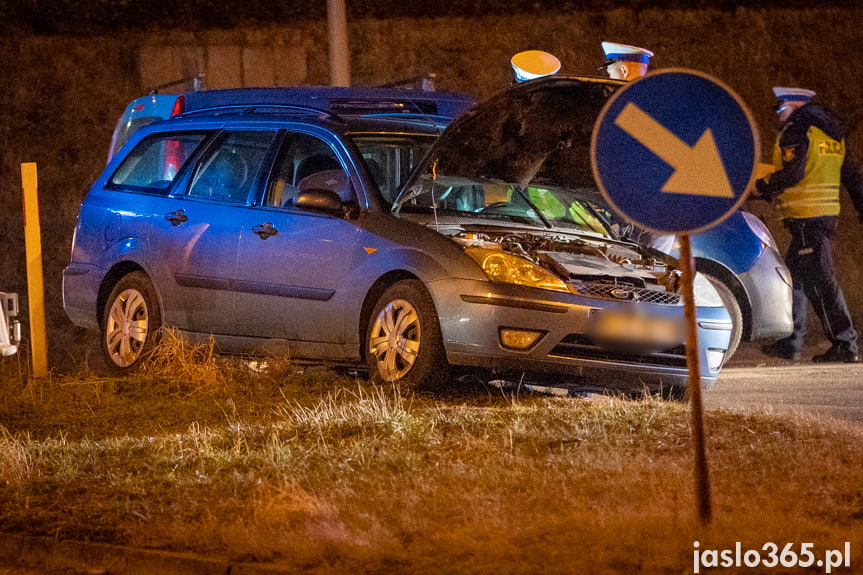Zderzenie dwóch samochodów w Jaśle