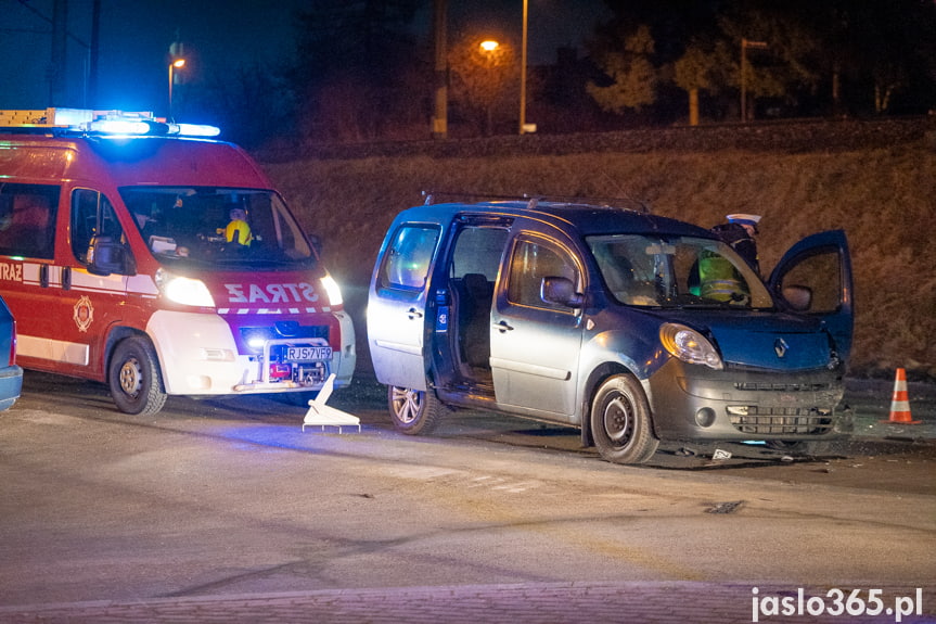 Zderzenie dwóch samochodów w Jaśle