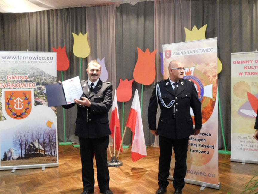 Zebranie członków Ochotniczych Straży Pożarnych z terenu Gminy Tarnowiec