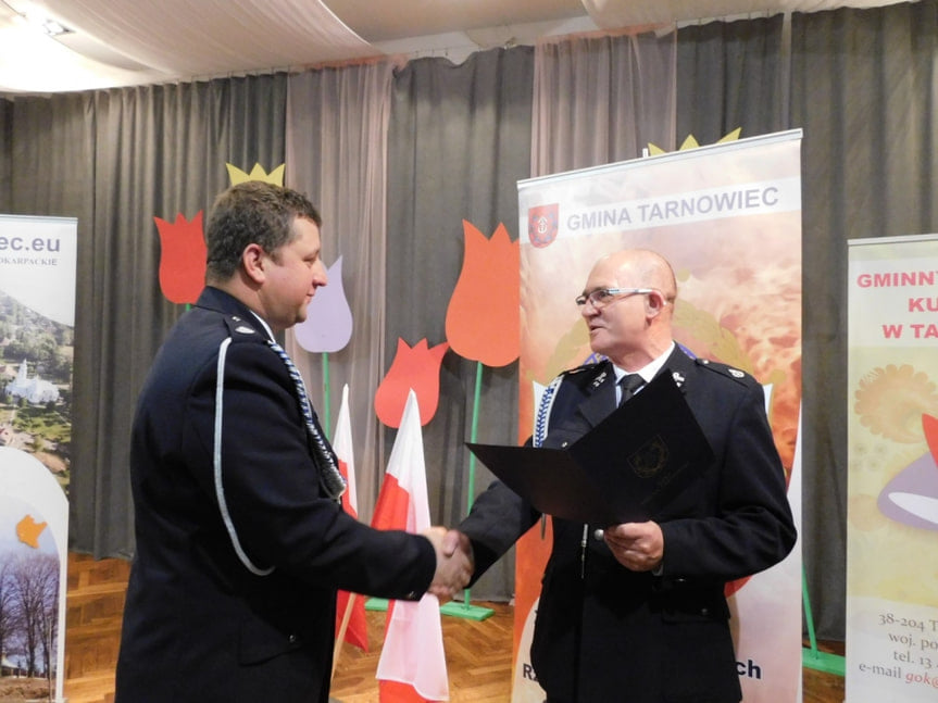 Zebranie członków Ochotniczych Straży Pożarnych z terenu Gminy Tarnowiec