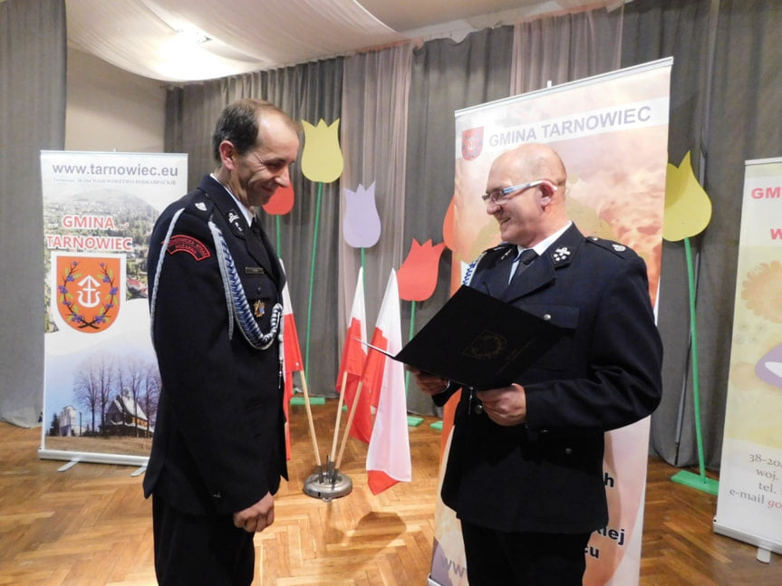 Zebranie członków Ochotniczych Straży Pożarnych z terenu Gminy Tarnowiec
