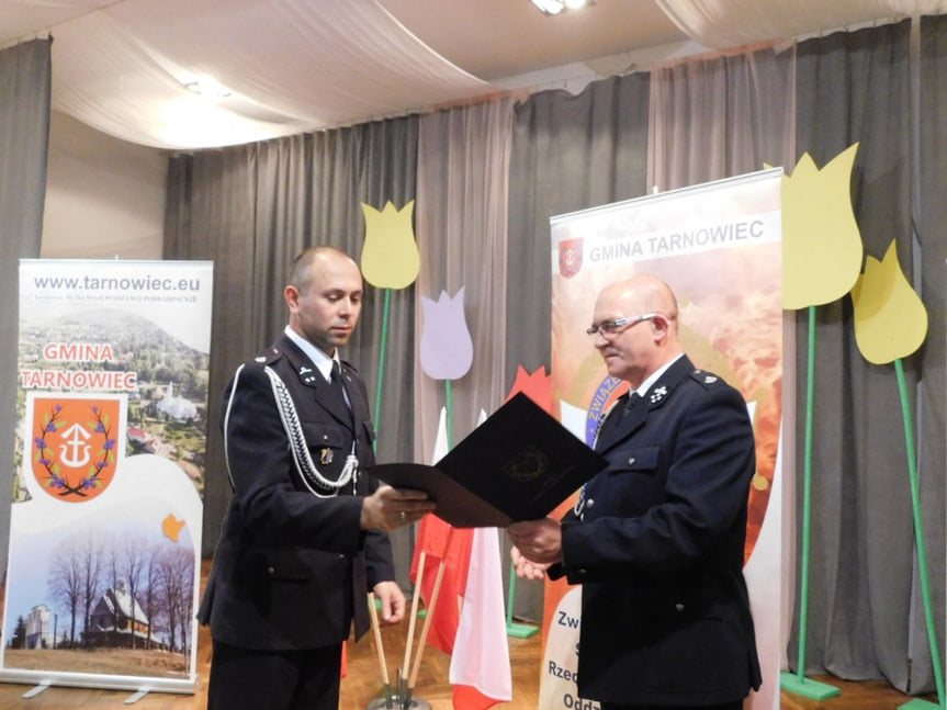 Zebranie członków Ochotniczych Straży Pożarnych z terenu Gminy Tarnowiec