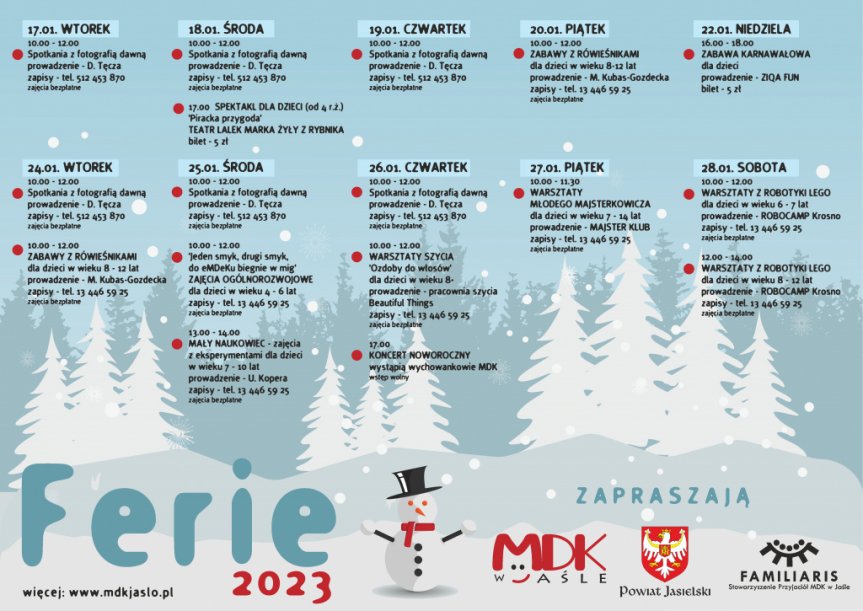 Ferie z MDK w Jaśle