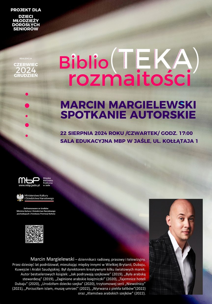 Marcin Margielewski - spotkanie autorskie w MBP w Jaśle