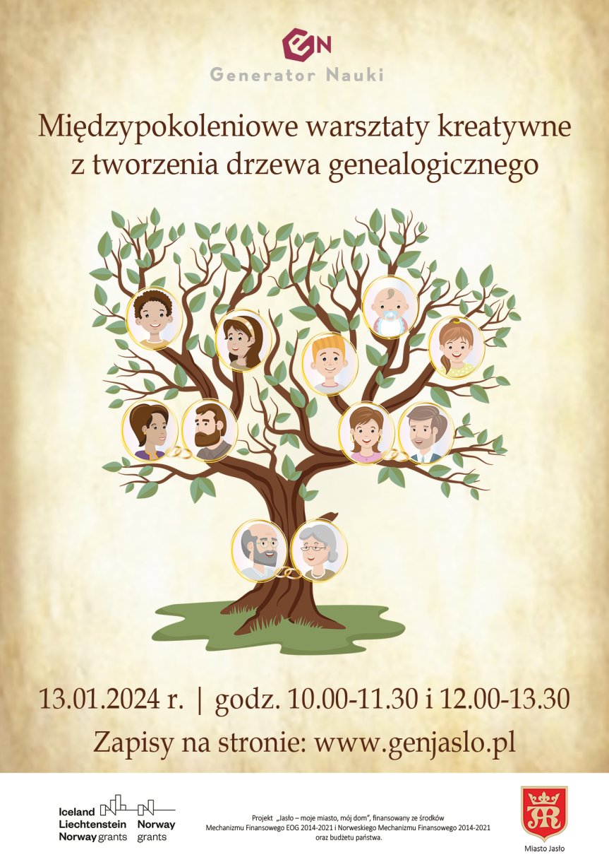 Międzypokoleniowe warsztaty kreatywne z tworzenia drzewa genealogicznego