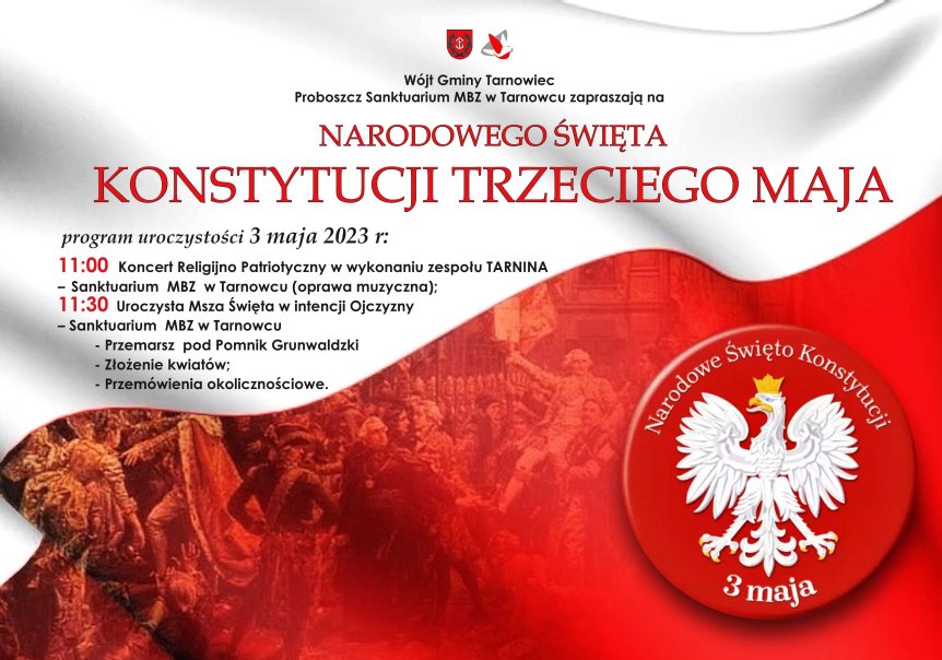 Obchody 232. rocznicy uchwalenia Konstytucji 3 maja w Tarnowcu
