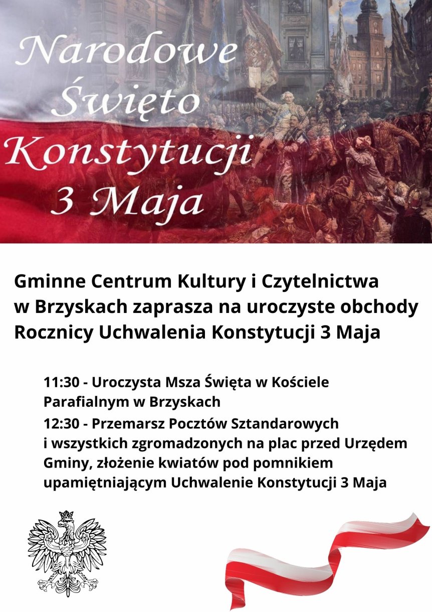 Obchody 233. rocznicy uchwalenia Konstytucji 3 maja w Brzyskach