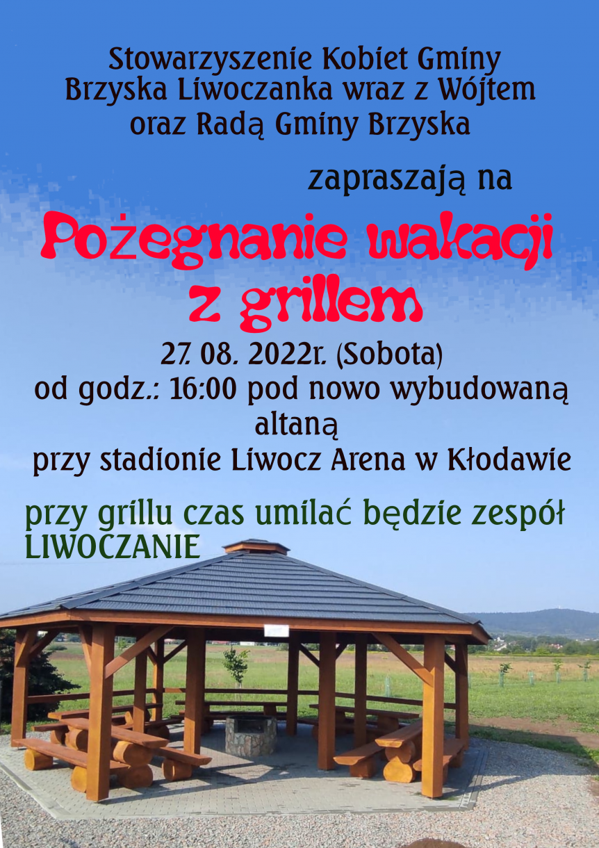 Pożegnanie wakacji z grillem w Brzyskach