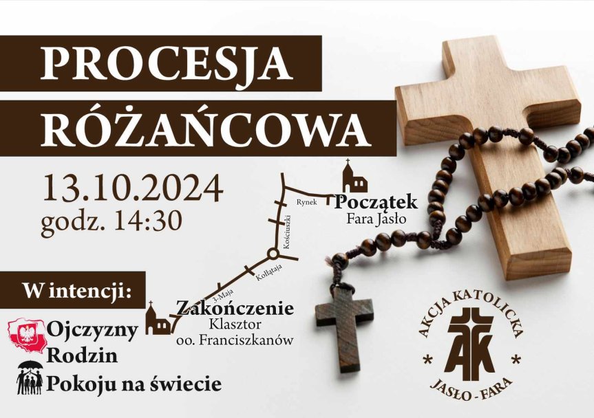 Procesja różańcowa ulica Jasła