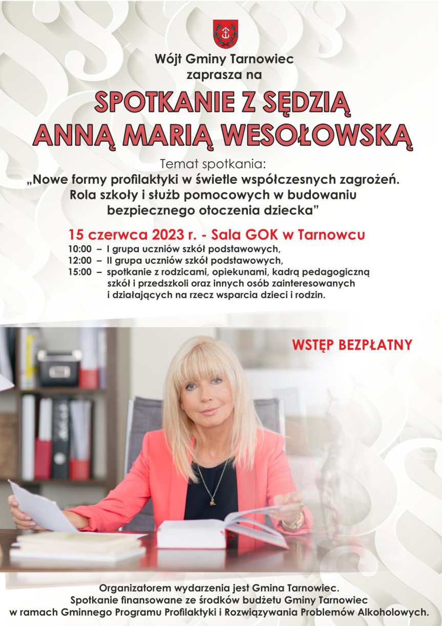 Spotkanie z sędzią Anną Marią Wesołowską w Tarnowcu