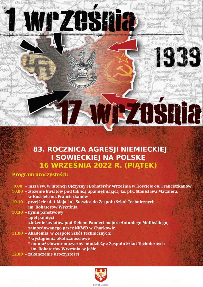Uroczystości powiatowe upamiętniające 83. rocznicę agresji Sowieckiej na Polskę