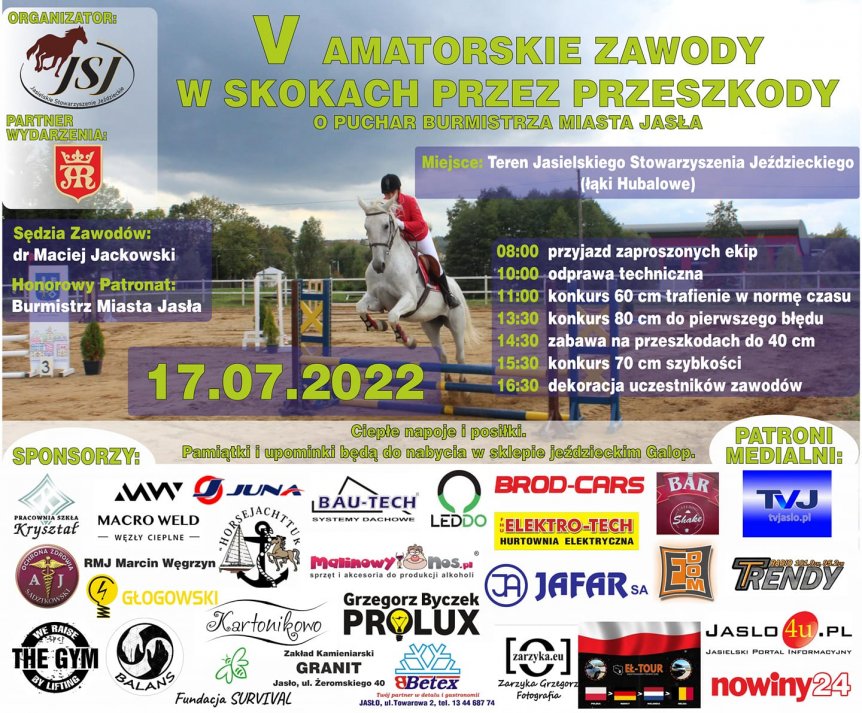 V Amatorskie Zawody w Skokach przez Przeszkody o Puchar Burmistrza Miasta Jasła