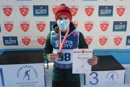 Brązowy medal Piotra Jareckiego w mistrzostwa Polski juniorów w biegach narciarskich