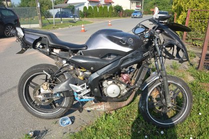 Dwa wypadki z udziałem motocyklistów, w Duląbce i Jaśle