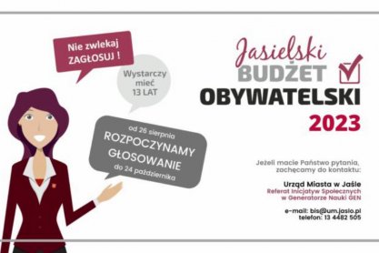 Jasielski Budżet Obywatelski na 2023 rok - można już głosować