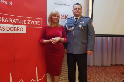 Jasielski policjant honorowym dawcą krwi. Pomaga od 25 lat