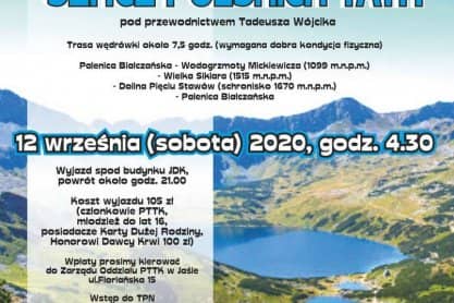 Klub Kulturalno -Turystyczny Jasielskiego Domu Kultury i PTTK Jasło zapraszają w Tatry