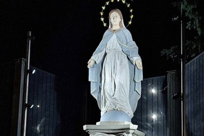 Odnowiona figura Matki Bożej będzie widoczna także nocą